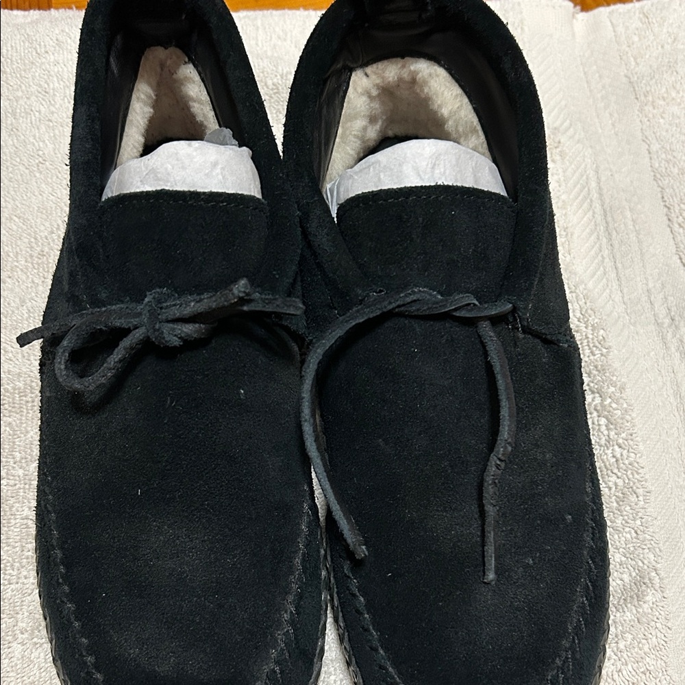 UGG Women’s Black Suede Slip-On Loafers-Size 8